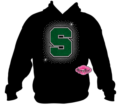 MSU "S" Scatter Crystal Sweatshirt