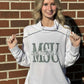 MSU Spartans Cowl Neck Lightweight Rhinestone Sweatshirt