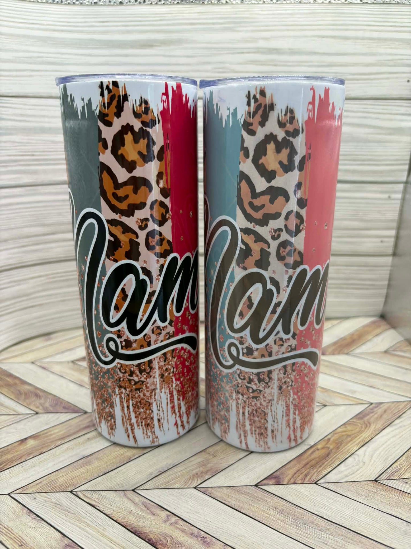 Mama Colorful Multi Color Skinny Tumbler