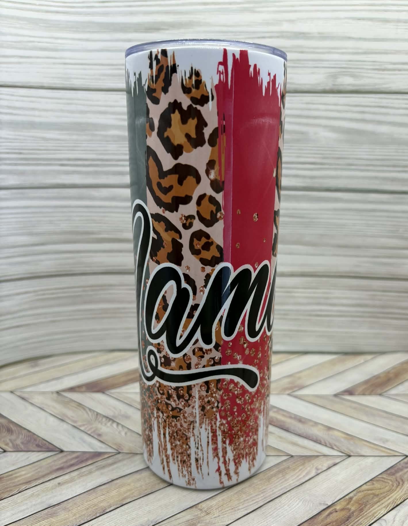 Mama Colorful Multi Color Skinny Tumbler