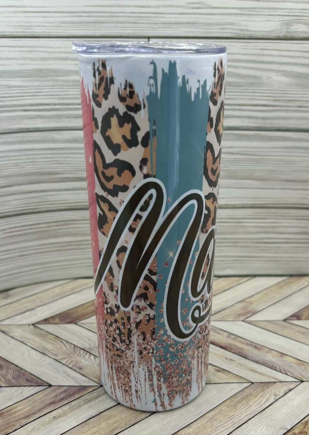 Mama Colorful Multi Color Skinny Tumbler
