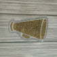 Cheer Megaphone Bling Decal