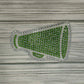 Cheer Megaphone Bling Decal