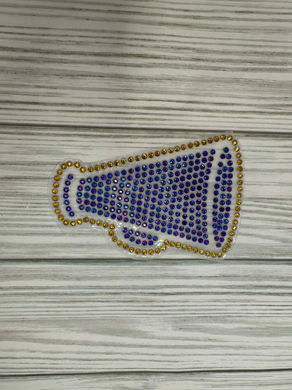 Cheer Megaphone Bling Decal