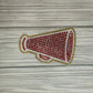 Cheer Megaphone Bling Decal
