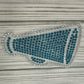 Cheer Megaphone Bling Decal