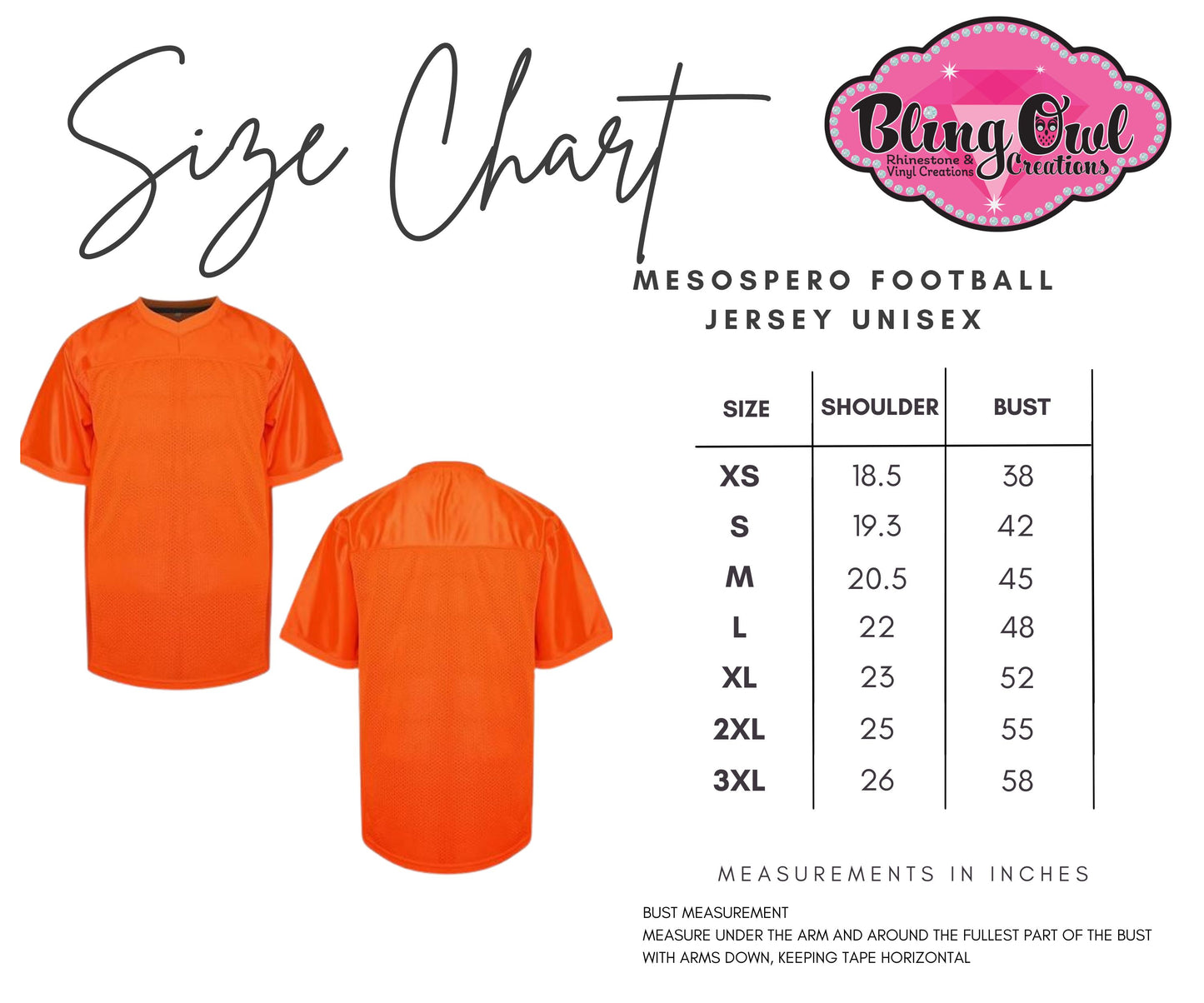 VT Bling Jersey – Orange Handmade Rhinestone VT Game Day