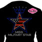 custom_pageant_titleholder_shirts_pageant pageant_life pageant_season _pageant_glam_bling shirt pageant_winner pageant_season_tees wear_your_crown shirt rhinestones sparkle bling miss military star