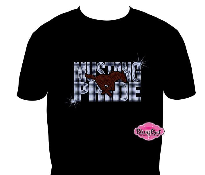 Mustang Pride Scoop Neck Tshirt Unisex