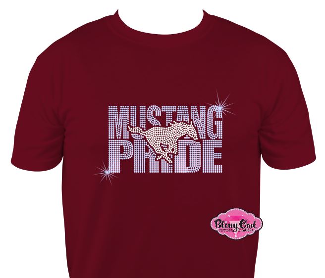 Mustang Pride Scoop Neck Tshirt Unisex