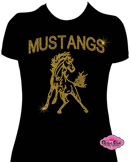 Hugo Owens Mustang Large Curve Womens Fitted Tshirt