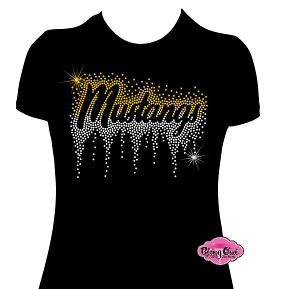 Hugo Owens Mustangs Scatter Drip Script Womens Fitted Tshirt