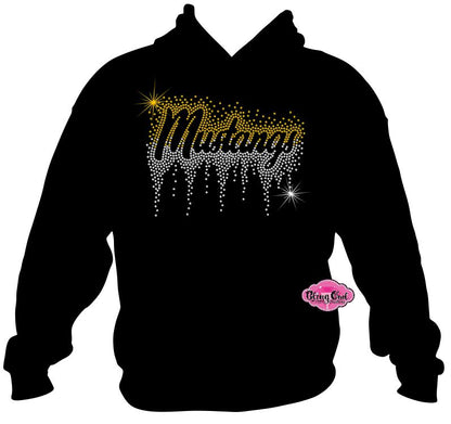 Mustangs Scatter Drip Script Sweatshirt Unisex