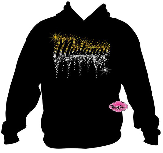 Mustangs Scatter Drip Script Sweatshirt Unisex