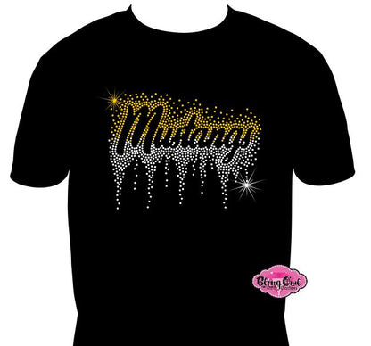 Hugo Owens Mustangs Scatter Drip Script Unisex Tshirt