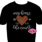 My heart is on the court basketball_mom design shirt school spirit wear for sports mom rhinestones sparkle shirt