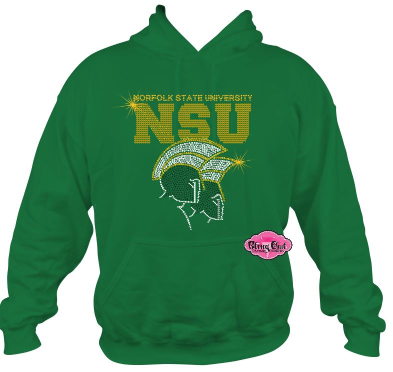 NSU Norfolk State Spartans Block logo Hoodie