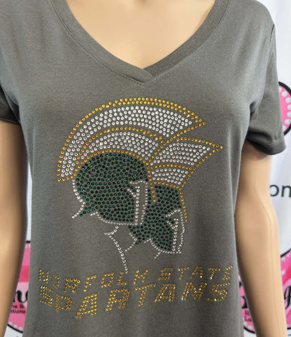 NSU Norfolk State Spartans Logo VNeck Fitted Tshirt (Sample)