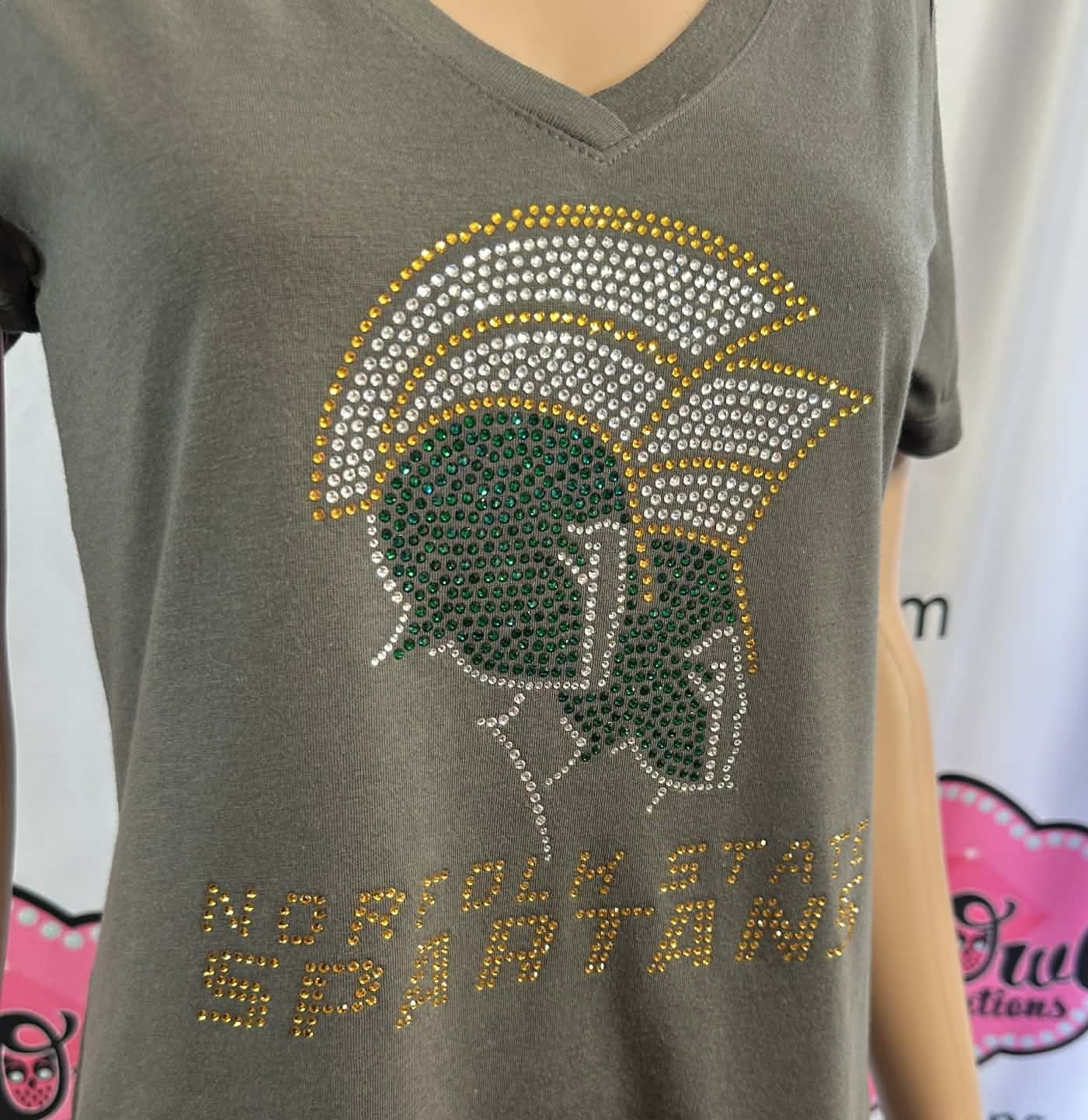 NSU Norfolk State Spartans Logo VNeck Fitted Tshirt (Sample)