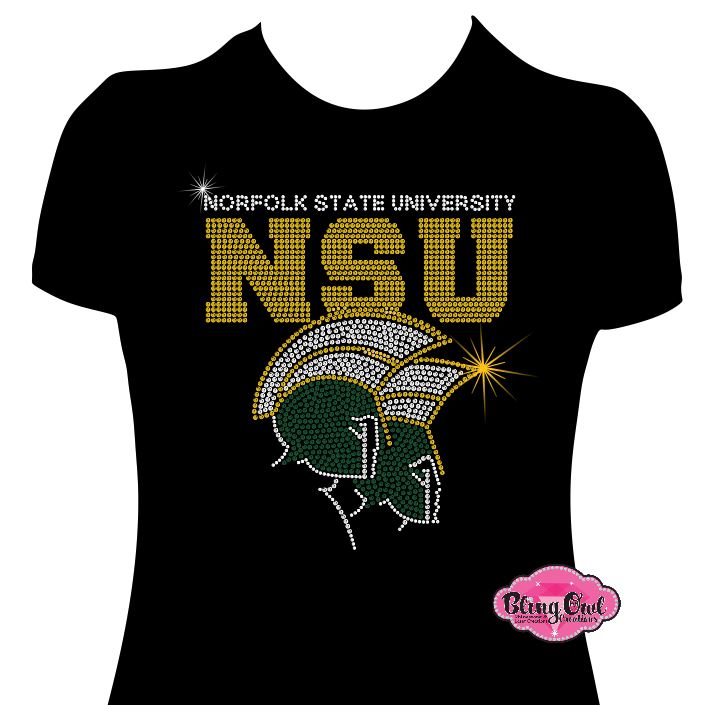 NSU Norfolk State Spartans Block logo Scoop Neck Tshirt