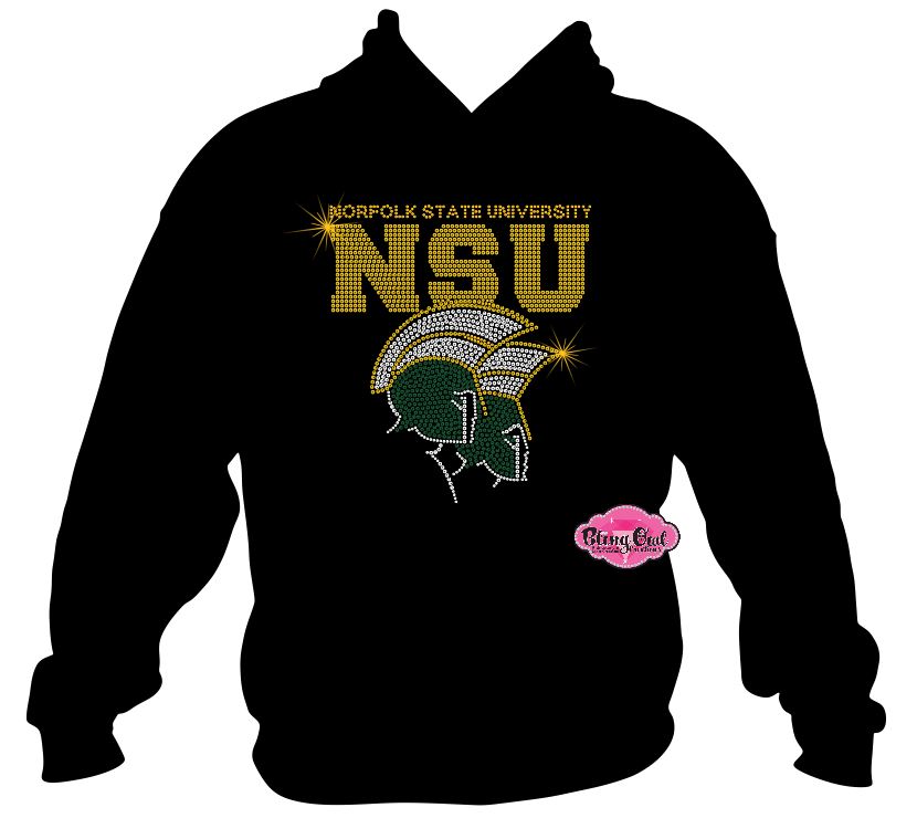 NSU Norfolk State Spartans Block logo Hoodie