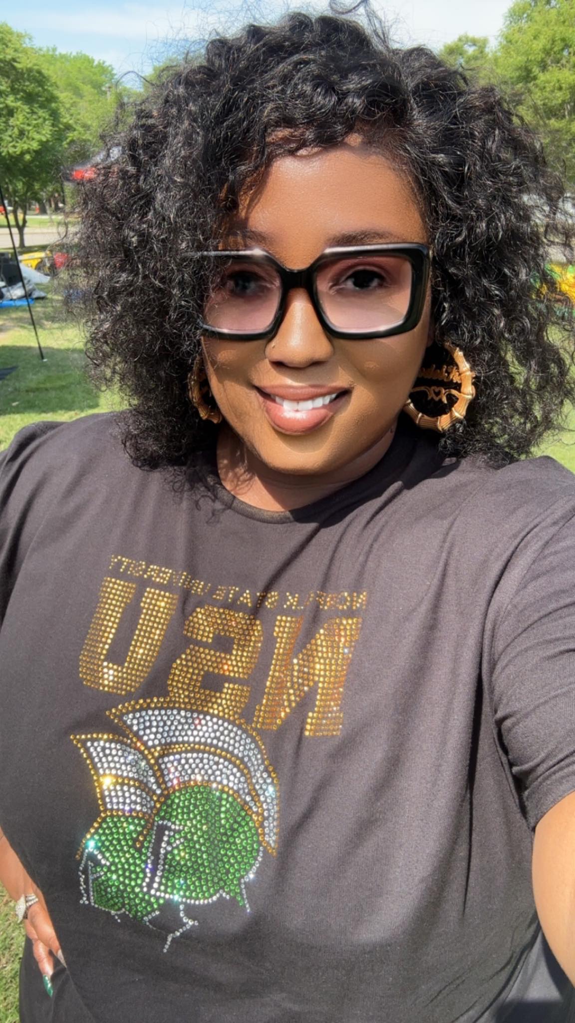 NSU Norfolk State Spartans Block logo Scoop Neck Tshirt