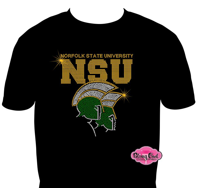 NSU Norfolk State Spartans Block logo Scoop Neck Tshirt