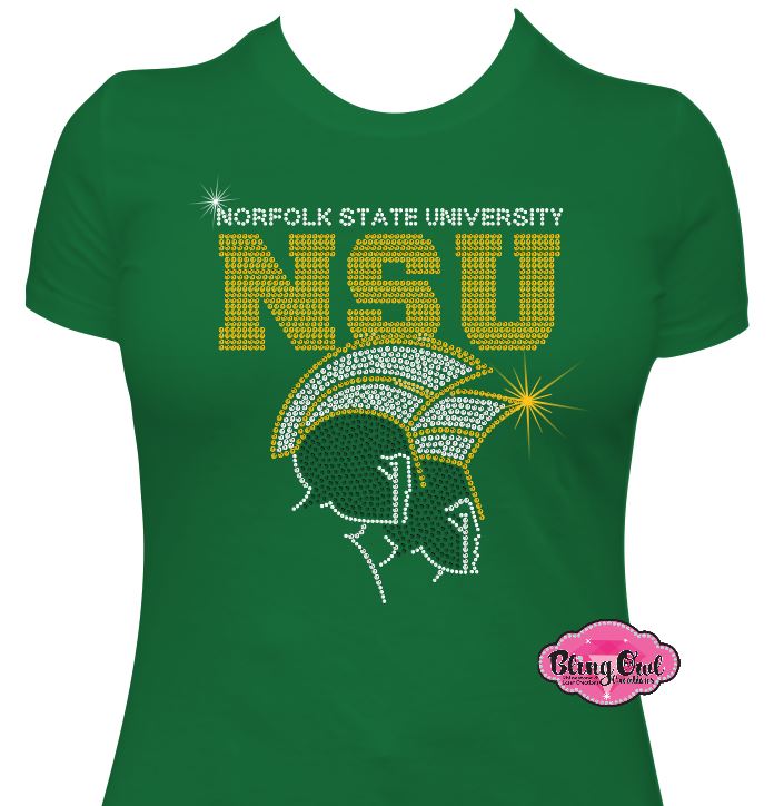 NSU Norfolk State Spartans Block logo Scoop Neck Tshirt
