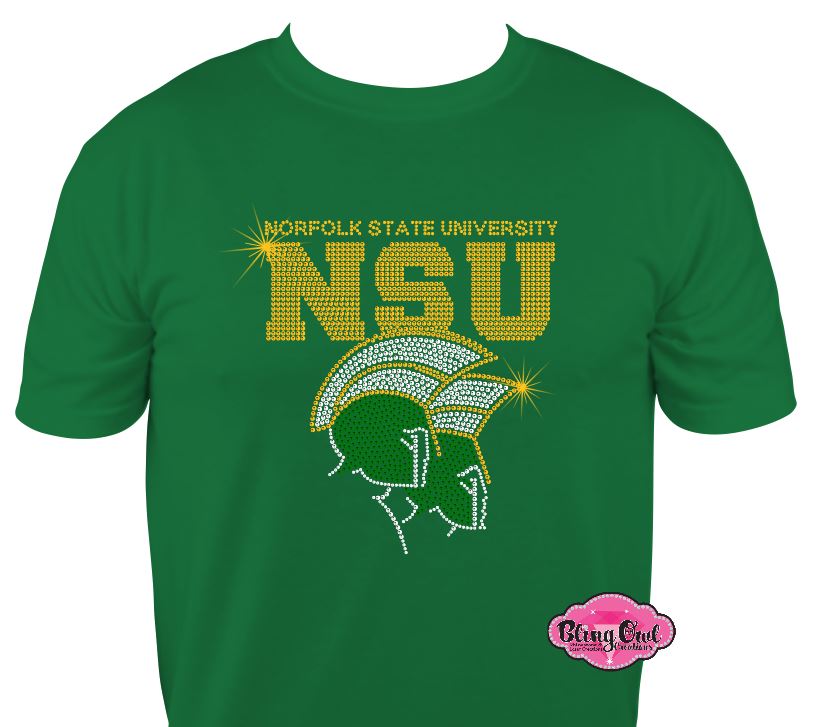 NSU Norfolk State Spartans Block logo Scoop Neck Tshirt