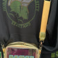 NSU Gold Clear Crossbody Purse with Bling Decal and Adjustable Strap