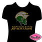 NSU Spartans Scoop Neck Bling large logo Fitted T-Shirt