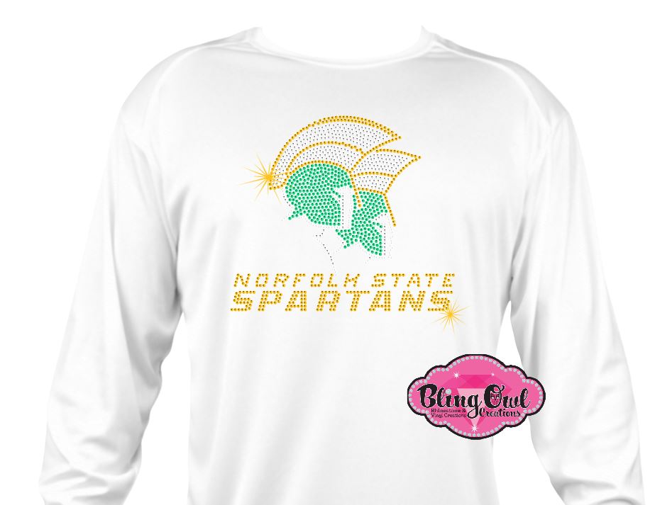 NSU Norfolk State Spartans Logo 1 (Rhinestone Design)