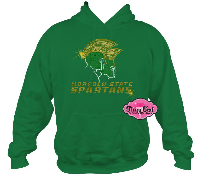 NSU Norfolk State Spartans Logo 1 (Rhinestone Design)