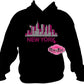 New York City Skyline rhinestone travel Big Apple love NYC blingy sparkly shirt.