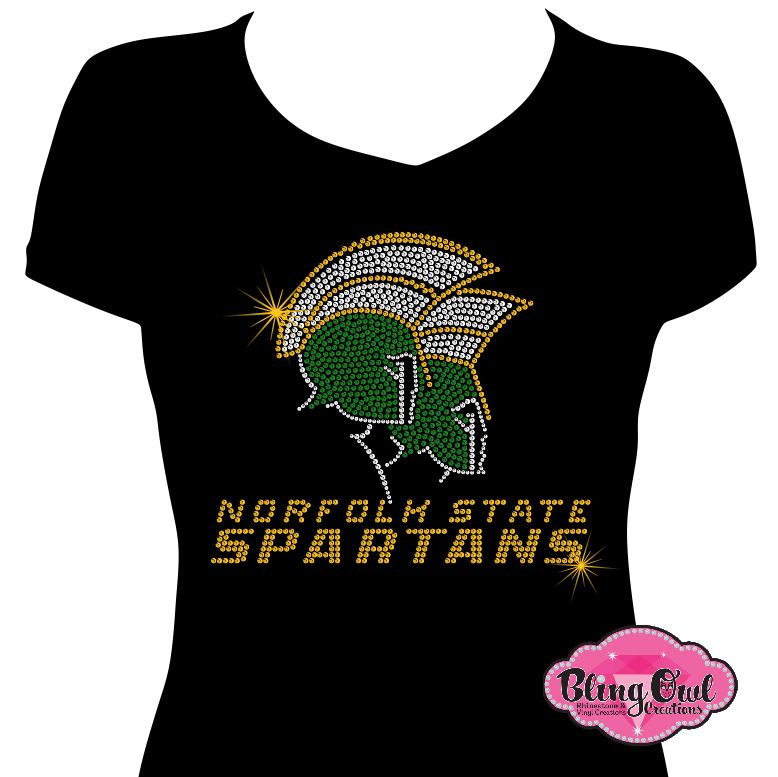 NSU Norfolk State Spartans Logo VNeck Tshirt