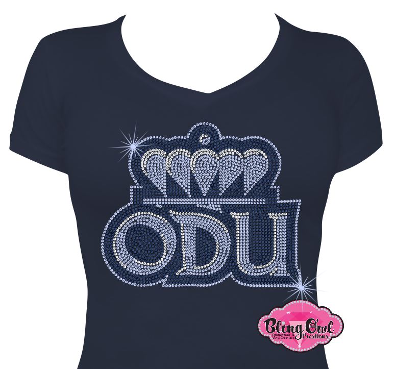 ODU Crown Initial Womens Cut Vneck