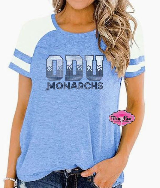 ODU Initials Monarchs Hudson Blue Womens Fitted