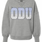 ODU Oversize Initials Bling Charcoal Crewneck Sweatshirt
