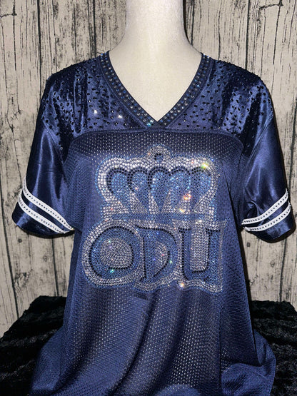 ODU Football Bling Jersey Womens Fitted
