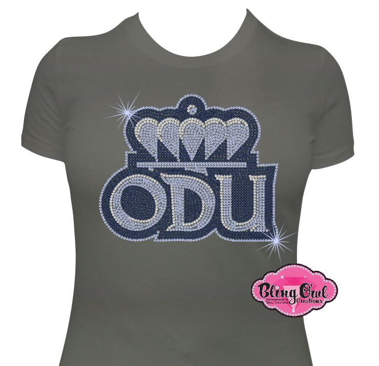 ODU Crown Initial Womens Cut Scoop Neck