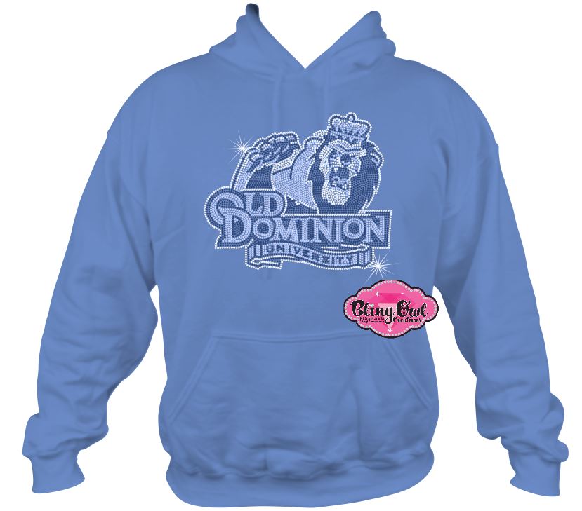 ODU Lion Face Old Dominion University Logo (Rhinestone Design)