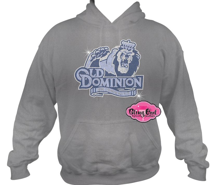 ODU Lion Face Old Dominion University Logo (Rhinestone Design)