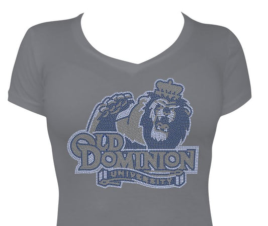 ODU Lion Face Logo Womens Cut Vneck