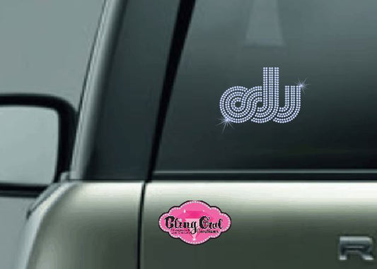 ODU Vintage Logo Bling Car Decal