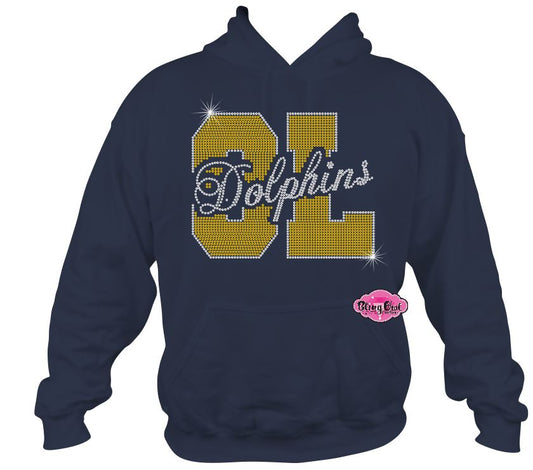 Ocean Lakes Dolphins Large Font Sweatshirt
