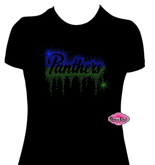Panthers Drip Womens Fitted Tshirt