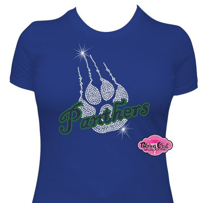 Greenbrier Panthers Paw Womens Fitted Tshirt