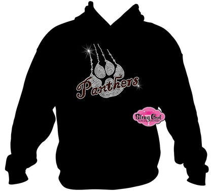 Panthers Paw Print Scratch Adult Unisex Sweatshirt