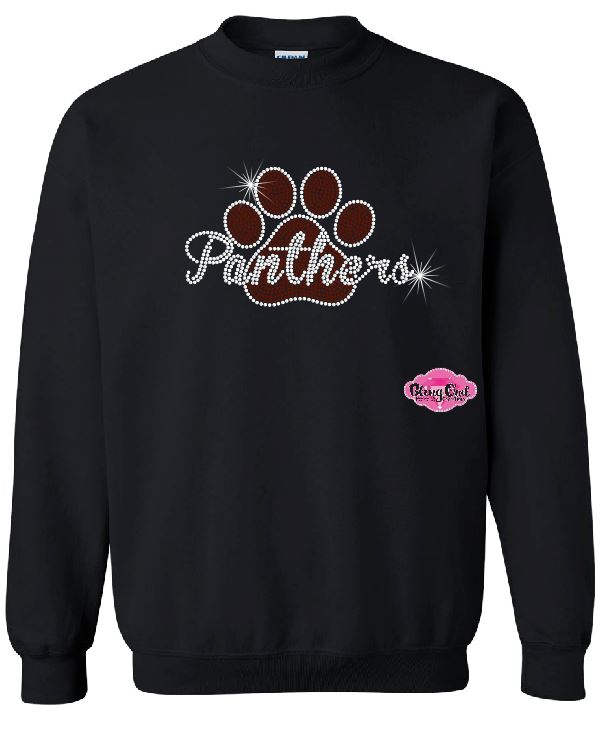 Panthers Paw Script Adult Unisex Crewneck
