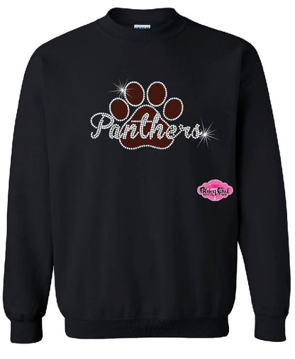 Panthers Paw Script Adult Unisex Crewneck
